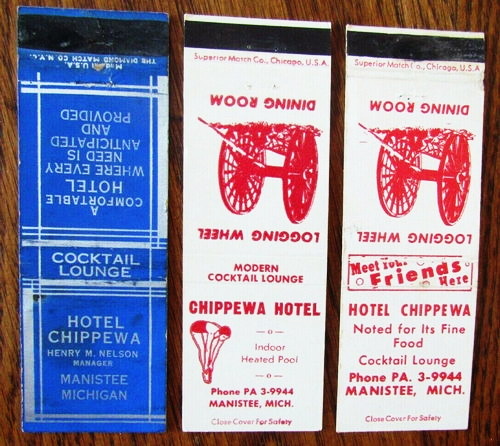 Chippewa Hotel (Hotel Chippewa) - Matchbook (newer photo)